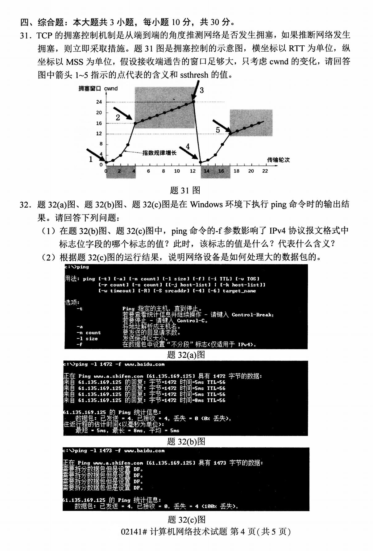 全国2020年8月自考02141计算机网络技术试题4