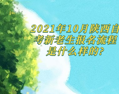 2021年10月陕西自考新老生报名流程是什么样的?