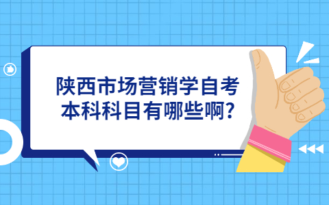 陕西市场营销学自考本科科目有哪些啊?