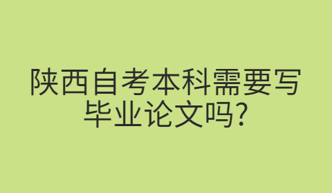 陕西自考本科毕业论文