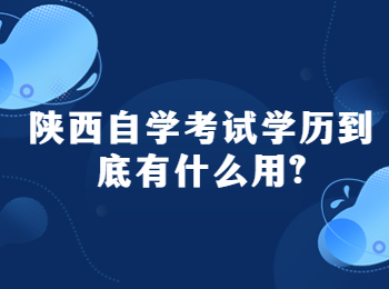 陕西自学考试学历到底有什么用?